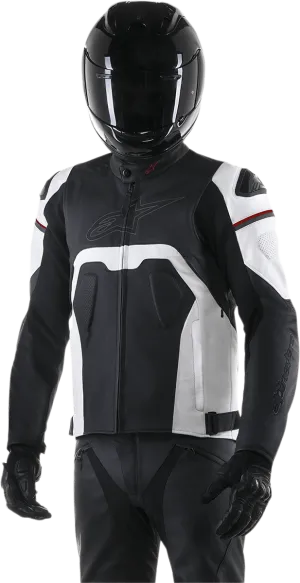 ALPINESTARS Core Leather Jacket - Black/White - US 48 / EU 58 3101316-12-58