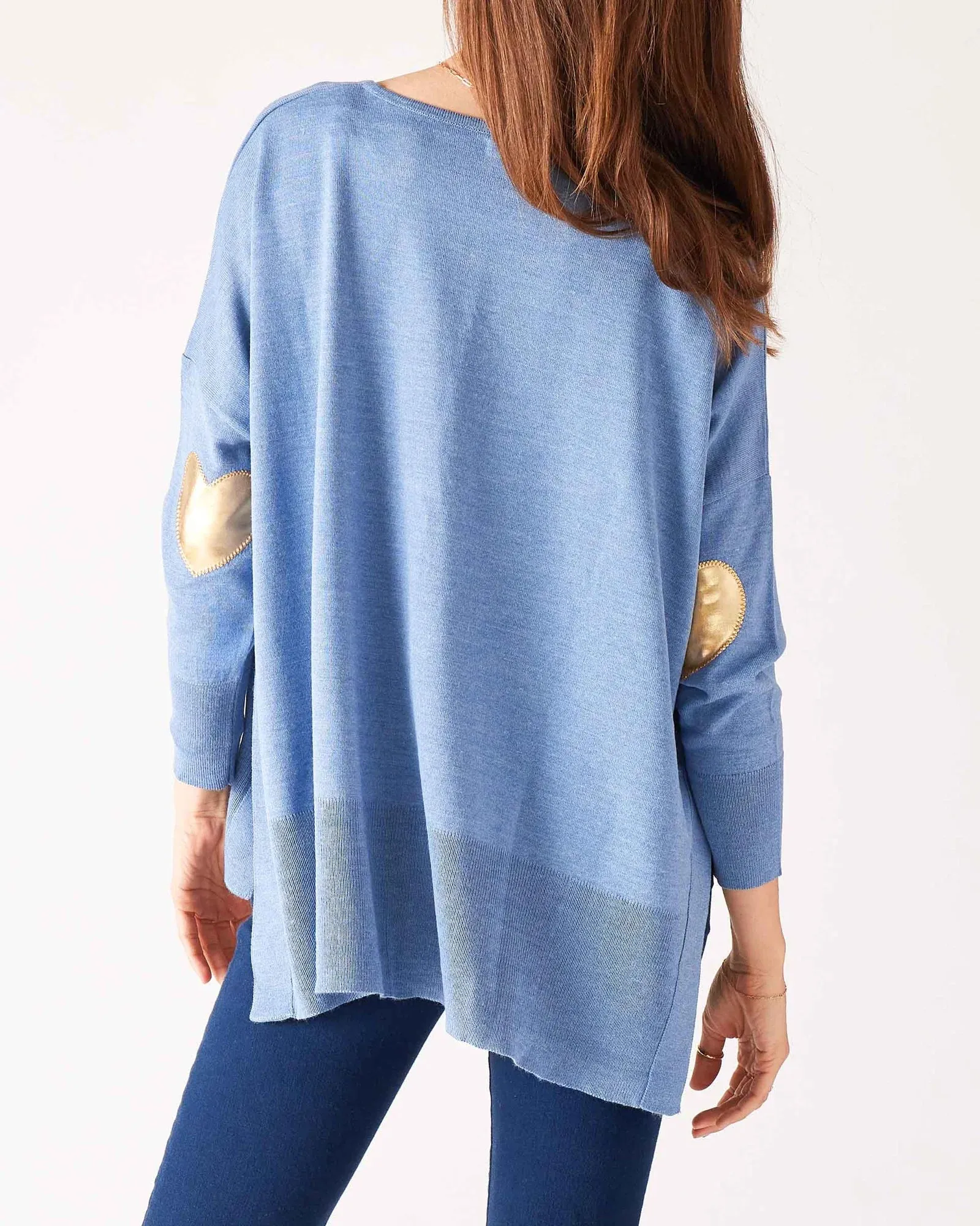 Amour Sweater in Saltwater Blue Metallic