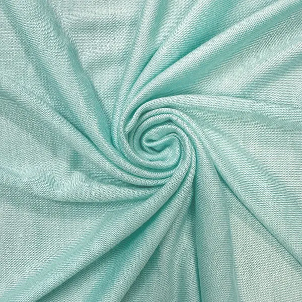 Aqua Solid Rayon Spandex Jersey Knit Fabric