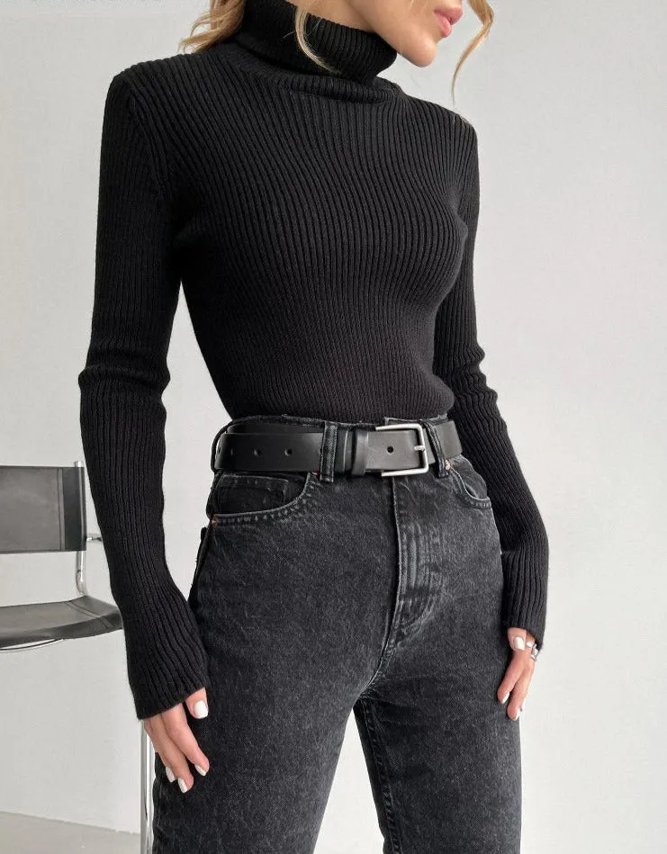 Basic Turtleneck Women Sweaters Tops Slim Women Pullover Knitted Sweater Jumper Soft Warm Pull