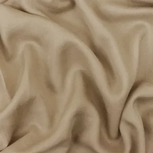 Beige Rayon Challis Solid Woven Fabric