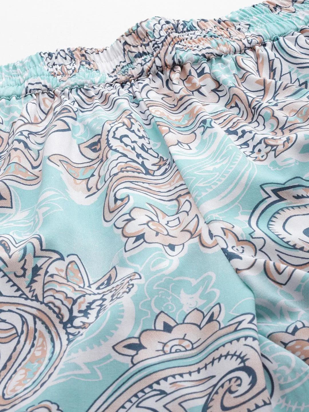 Blue Printed Rayon Co-Ords