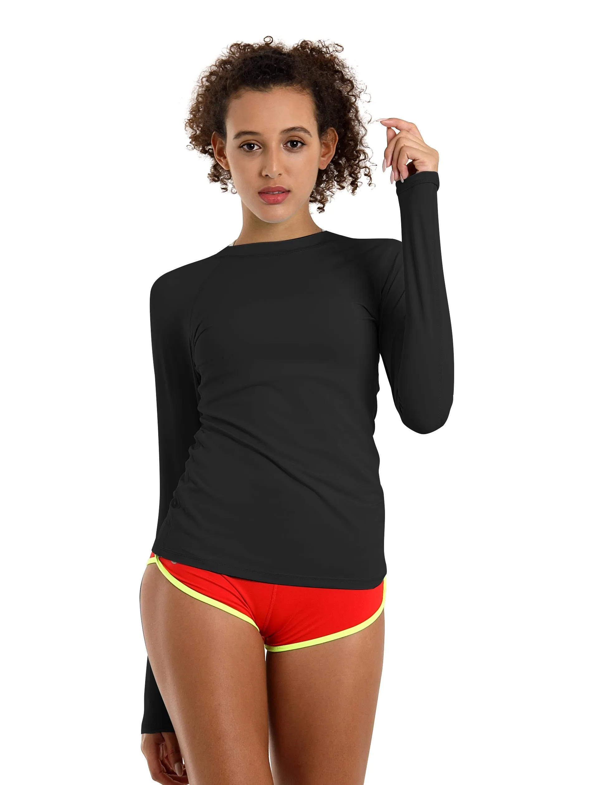 BUBBLELIME 84P/16S Long Sleeve Rashguard for Women_yoga