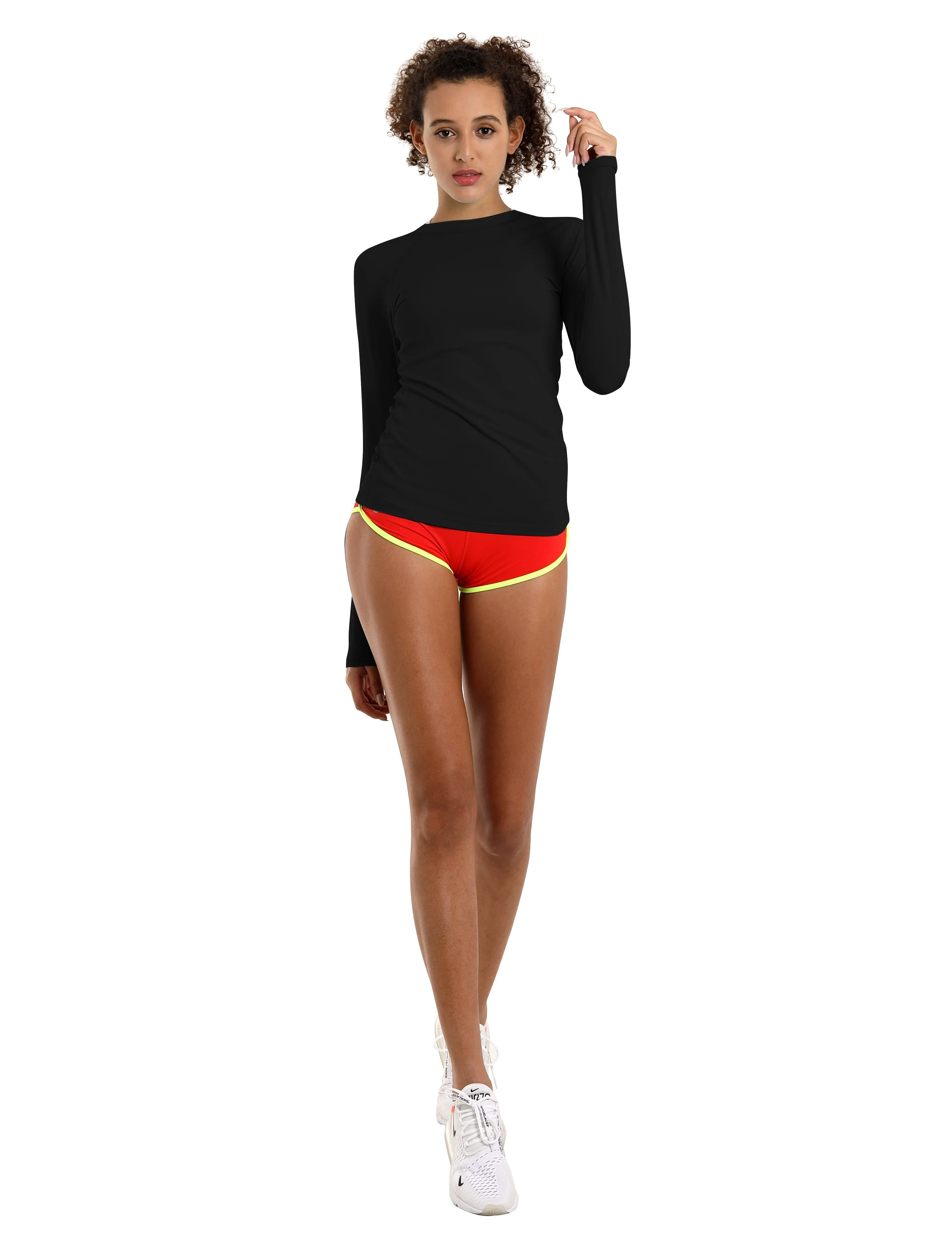 BUBBLELIME 84P/16S Long Sleeve Rashguard for Women_yoga