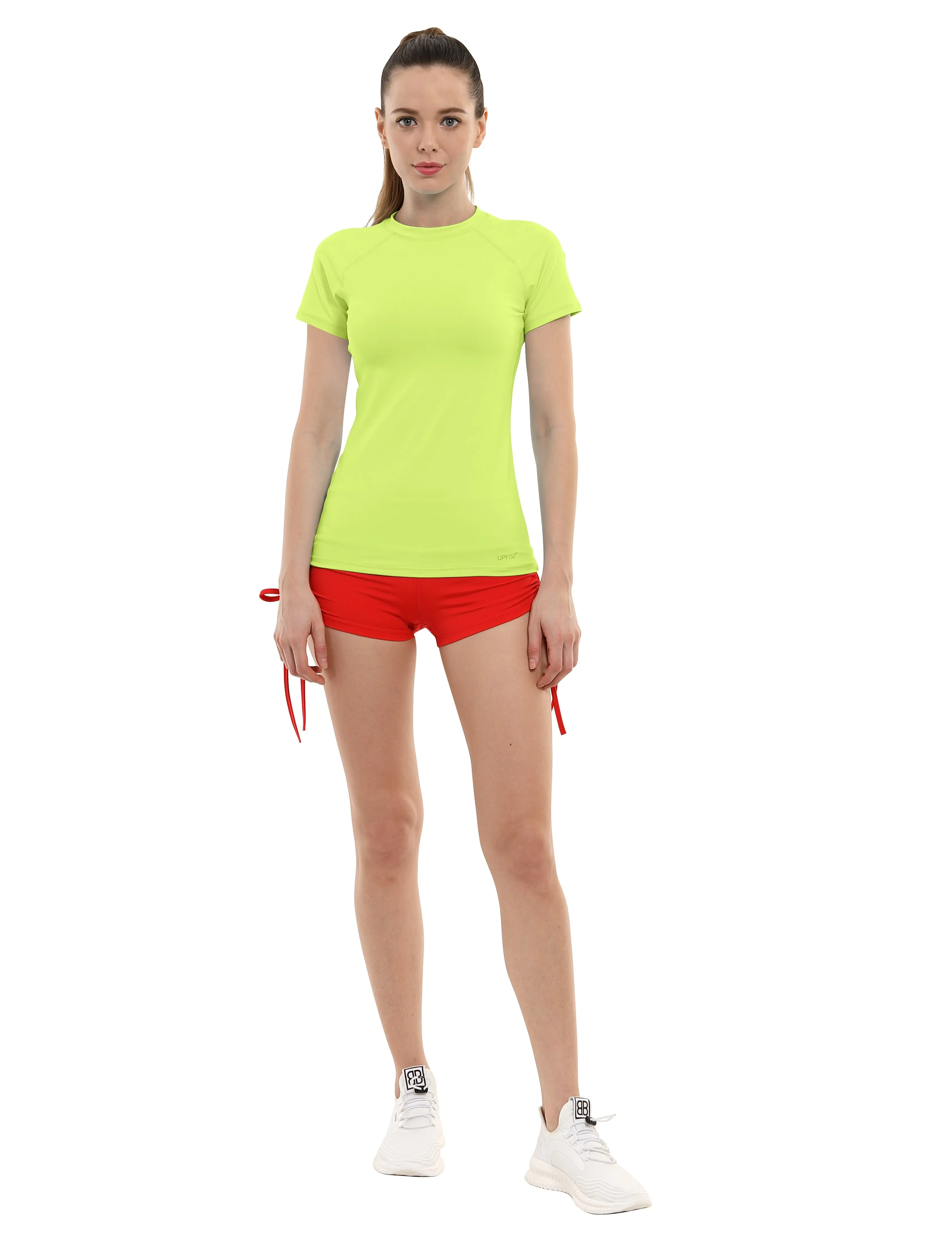 BUBBLELIME 84P/16S Short Sleeve Rashguard for Women_Tall Size