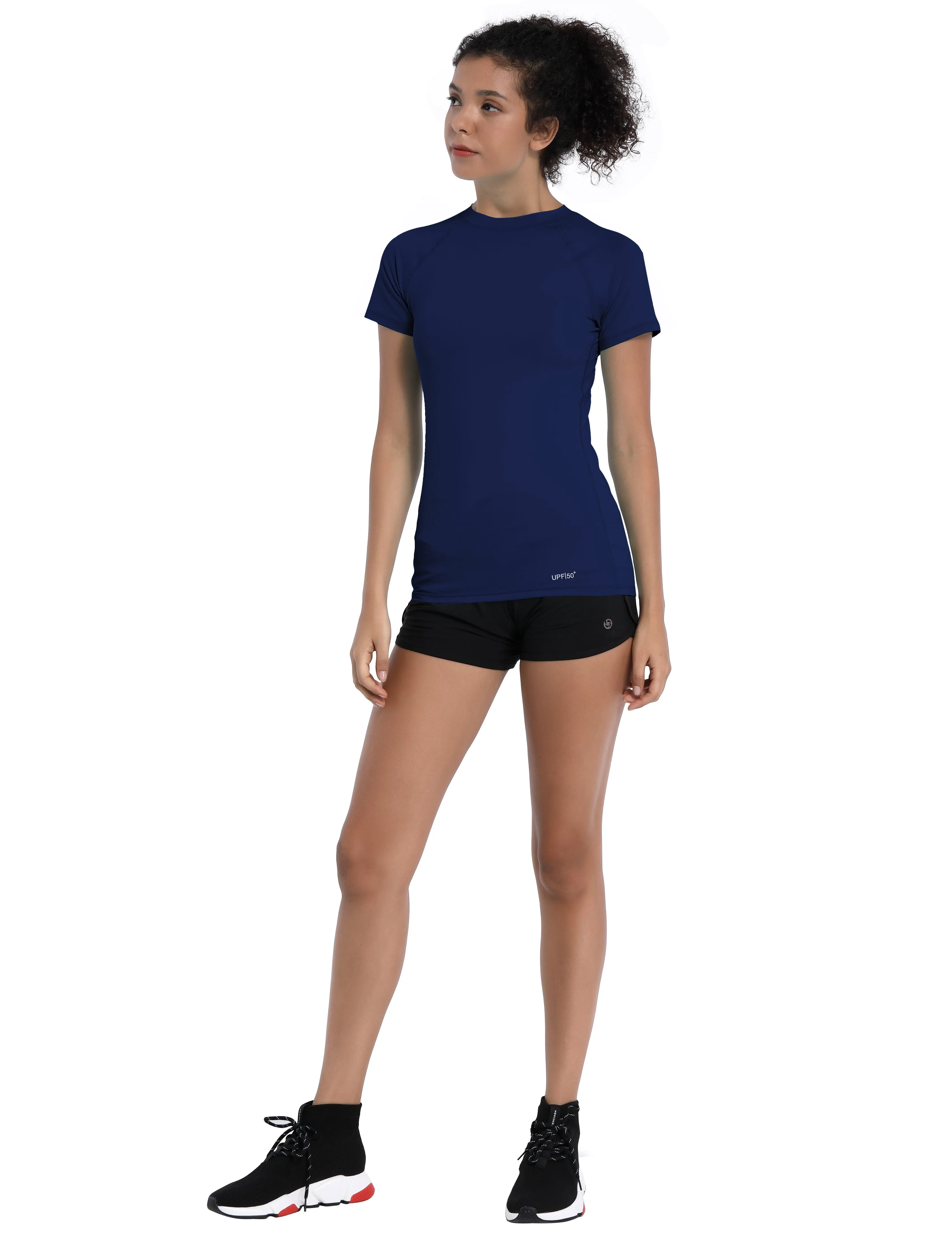 BUBBLELIME 84P/16S Short Sleeve Rashguard for Women_Tall Size