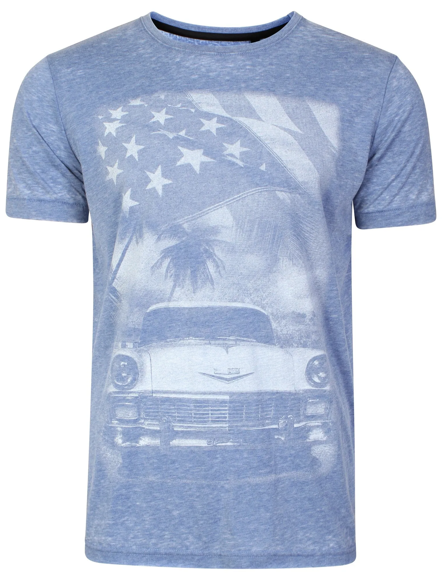 Carburn Burnout T-Shirt in Federal Blue - Dissident