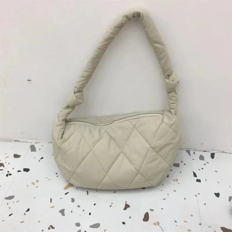 Down Cotton Rhombus Crossbody Bag