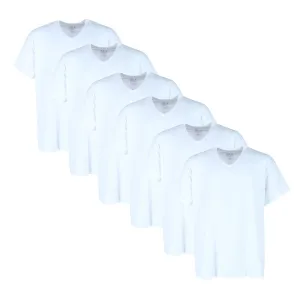 Fruit of the Loom Men's Big and Tall V-Neck Short Sleeve (6 Pack)