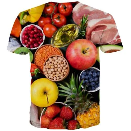 Fruit T shirts Men Food Tshirt Printed Funny Tshirts Novelty Harajuku T-shirts Graphic Street T shirts Funny Short Sleeve