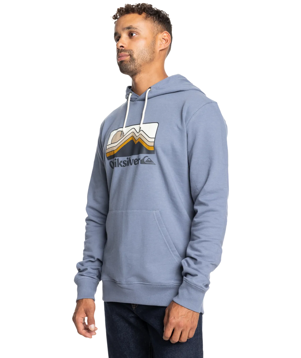 Gradient Mountains Hoodie in Flint Stone