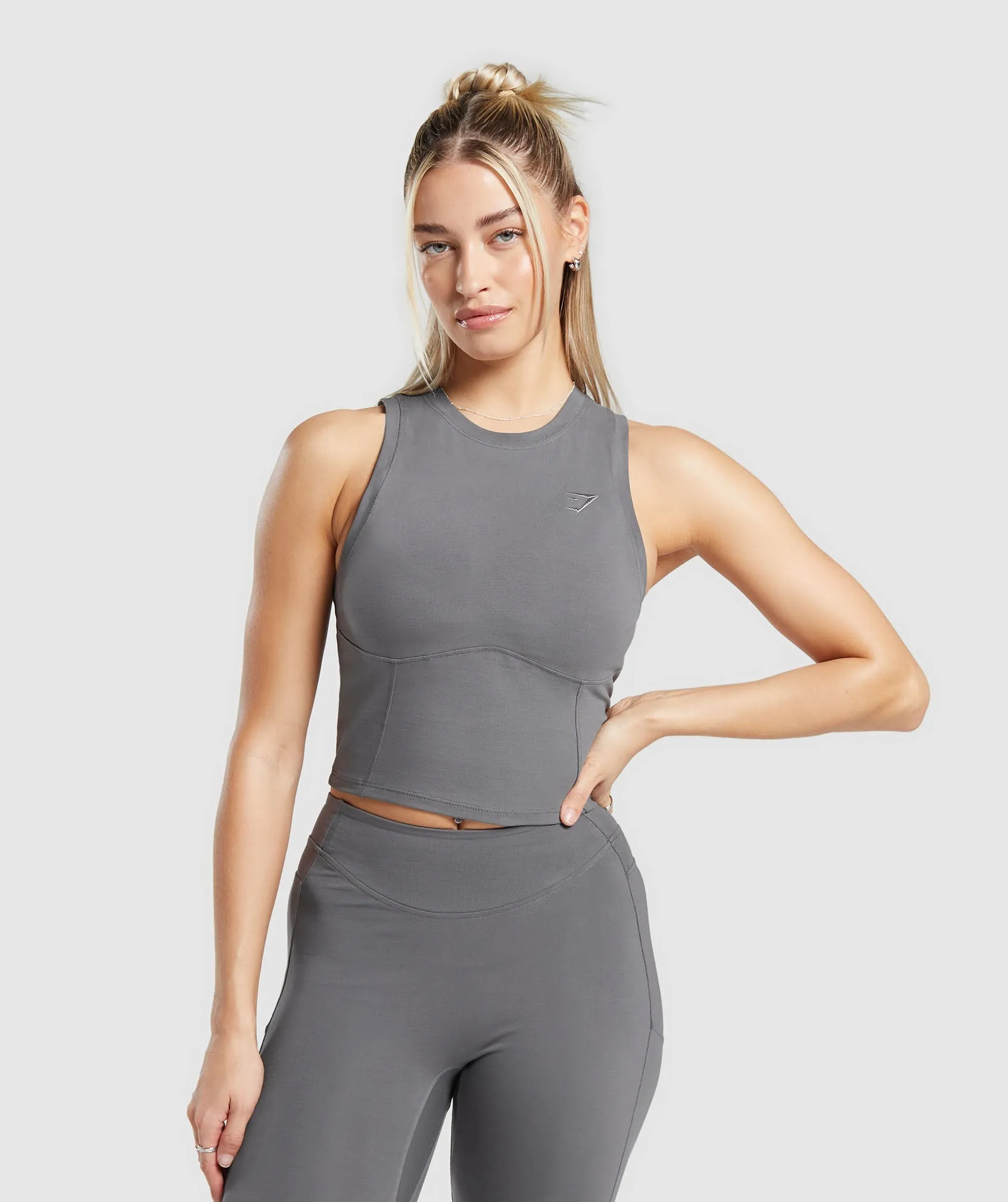 Gymshark Rest Day Cotton Contour Tank - Brushed Grey