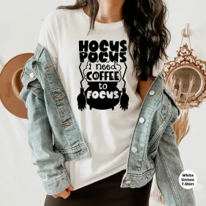 Halloween Sweatshirt, Hocus Pocus Coffee Focus Halloween Crewneck, Funny Party TShirt, Cute Women's Hoodie, Witch Shirt, Hocus Pocus Shirt