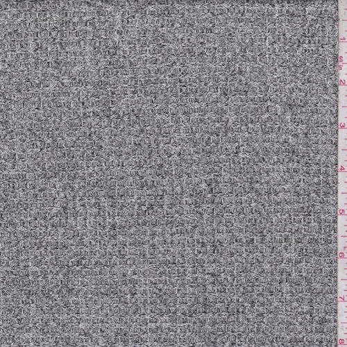 Heather Grey Brushed Thermal Knit Fabric