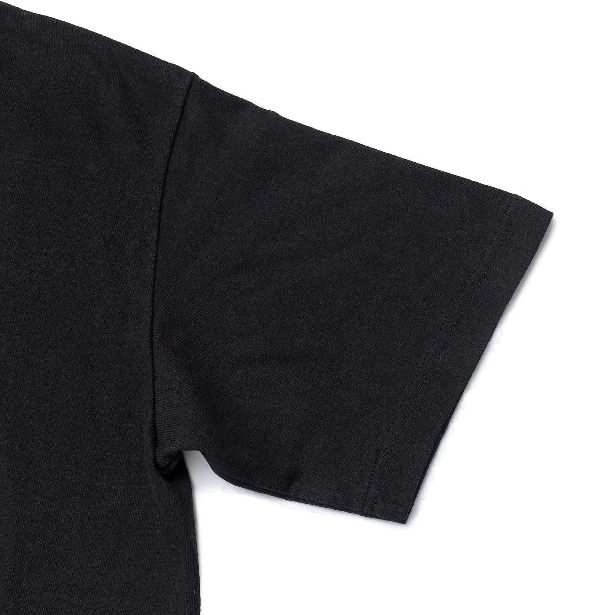 IHT-1610L-BLK - 6.5oz Loopwheel Crew Neck T-Shirt With Longer Body - Black