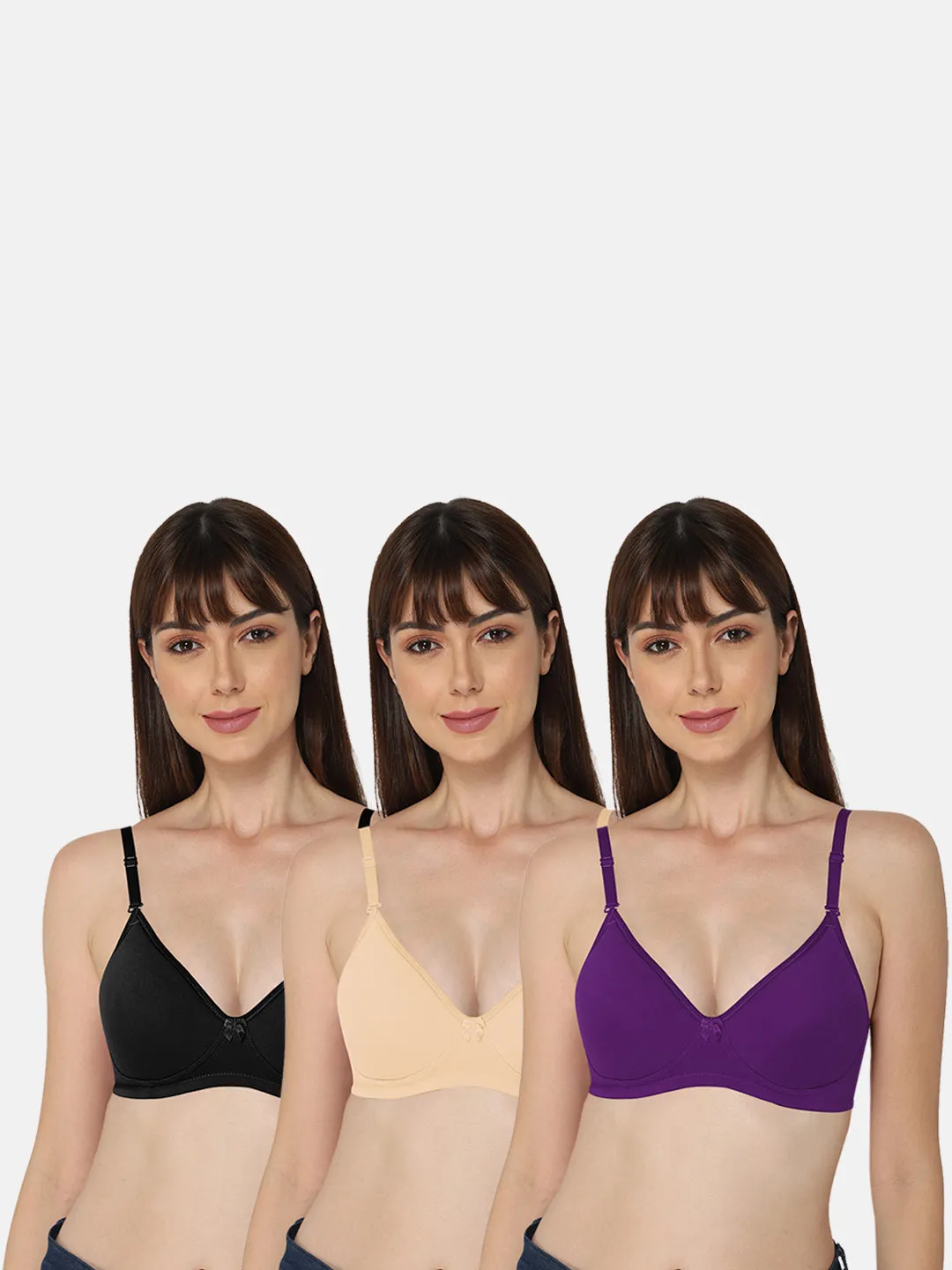 Intimacy Everyday Bra Combo Pack – Comfortable and Stylish Bras for Daily Wear (EC06 - C34)