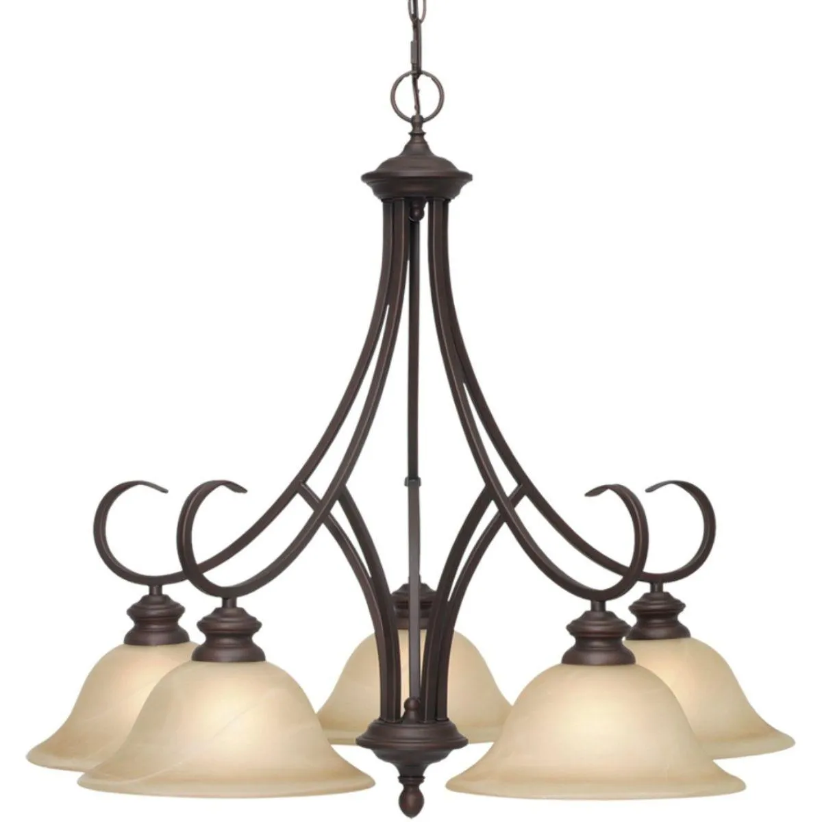 Lancaster28 in. 5 lights Chandelier Bronze Finish