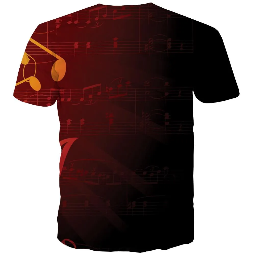 Music T shirts Men Instrument Tshirts Novelty Retro Tshirts Casual Electronic T-shirts Graphic