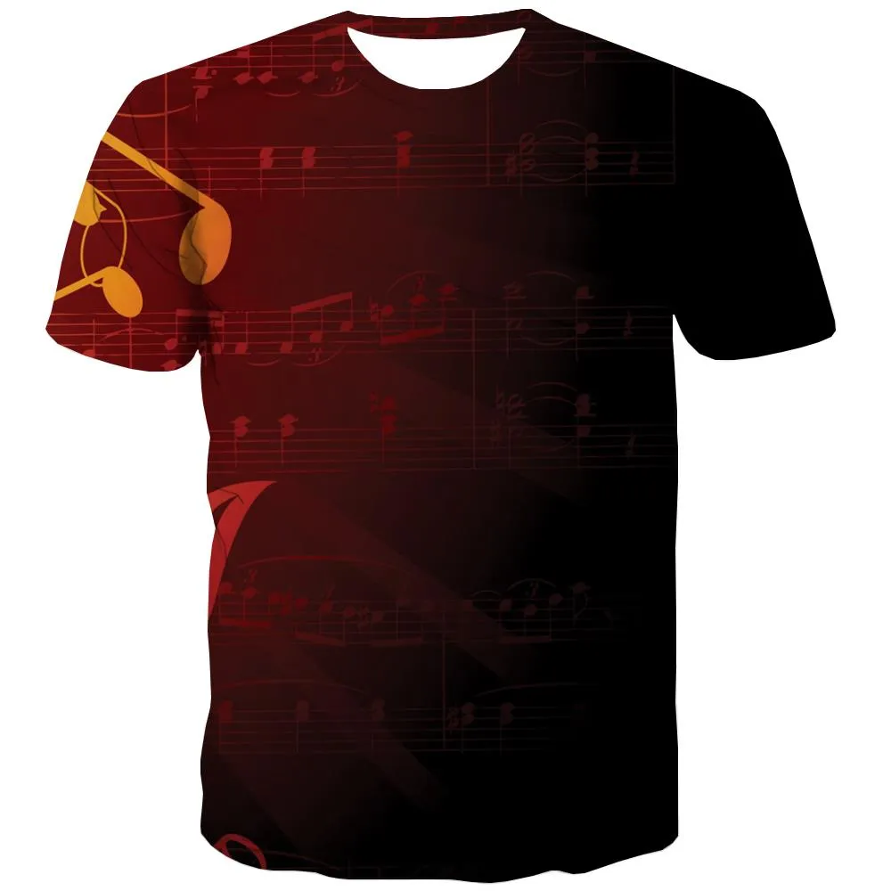 Music T shirts Men Instrument Tshirts Novelty Retro Tshirts Casual Electronic T-shirts Graphic