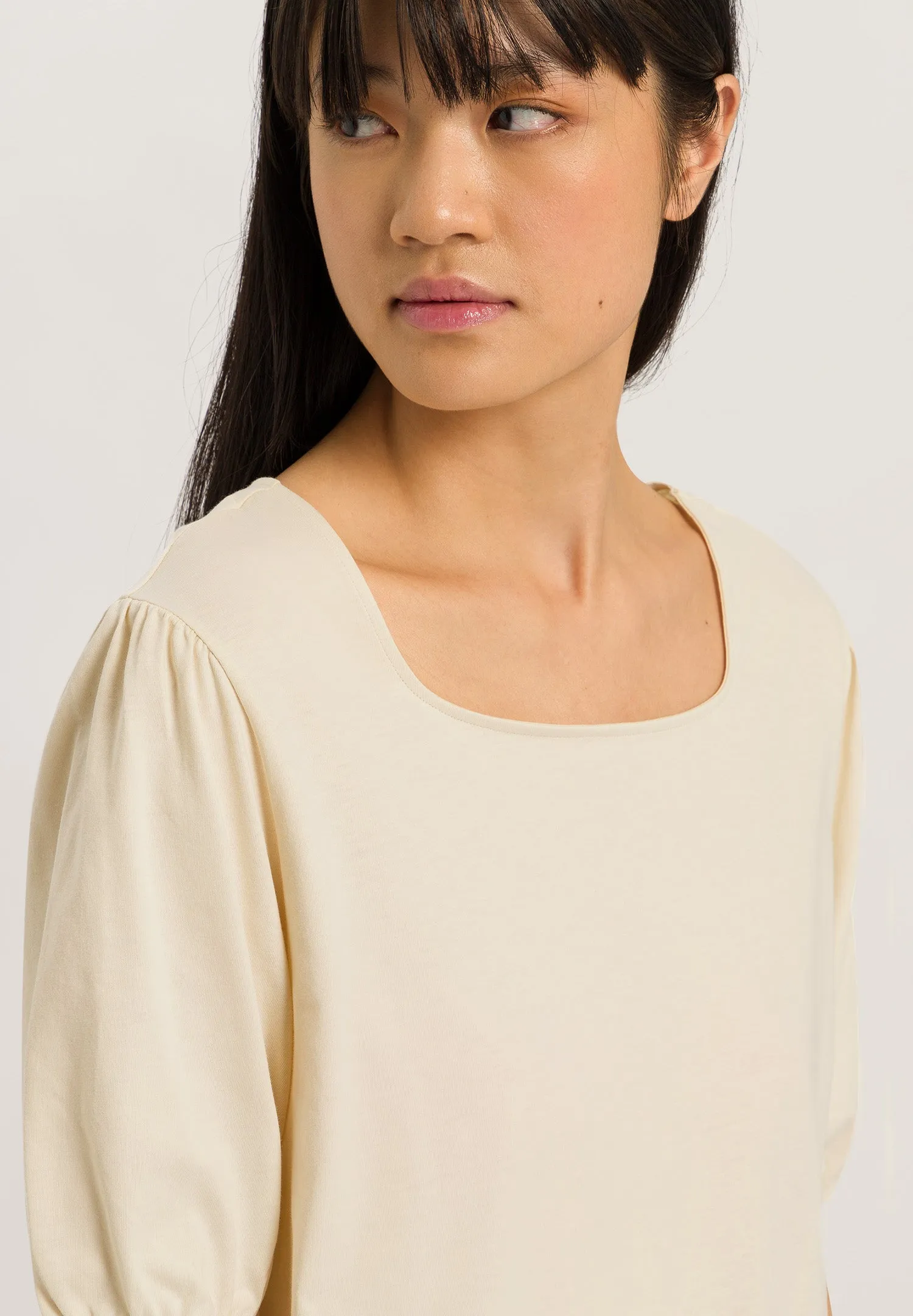 Natural Shirt Organic Cotton Square Neck Top | Warm Sand 78807-1200