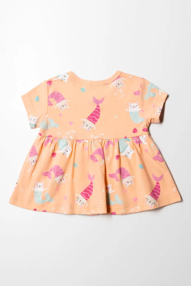 Peplum T-Shirt Peach