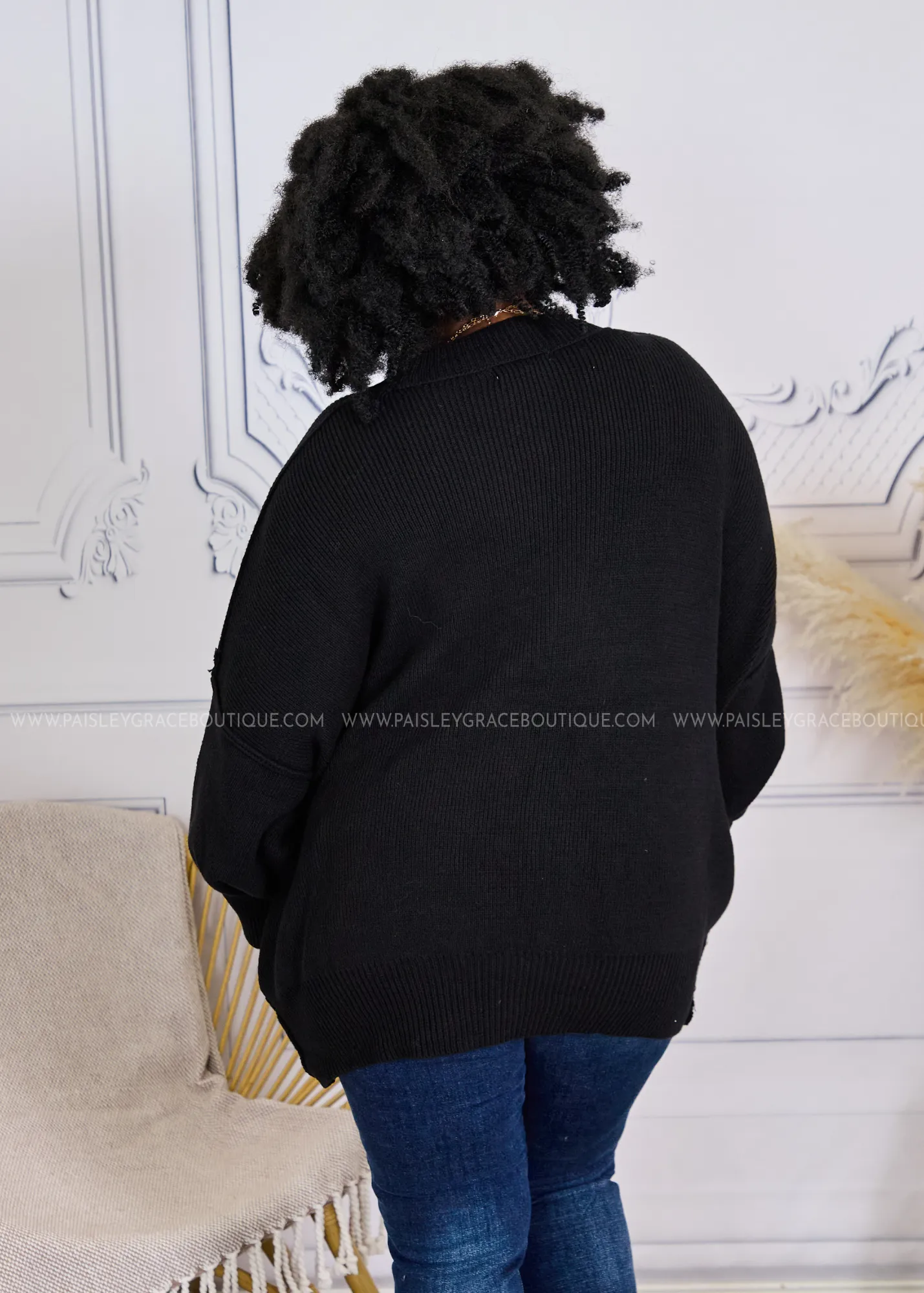 Petal Keepsake Sweater - Black