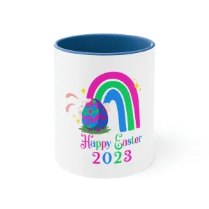 Polysexual Flag Accent Coffee Mug Easter Festival - Happy Easter 2023