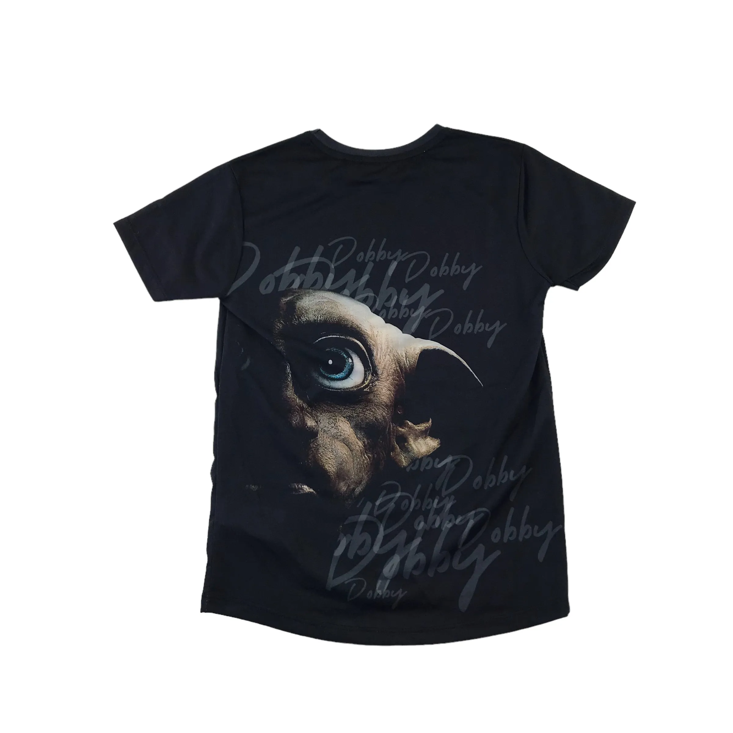 Primark t-shirt 7-8 years black Harry Potter Dobby short sleeve