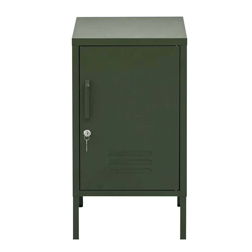 Quesnel Bedside Table Metal Cabinet - Green