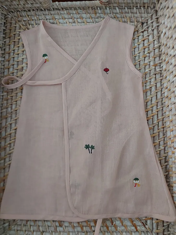 Set of 5 Organic Muslin Baby Vests -2