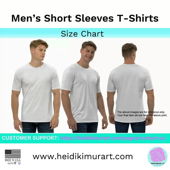 White Black Striped Men's T-shirt, Regular Fit Designer Short Sleeves Crew Neck Tees For Men