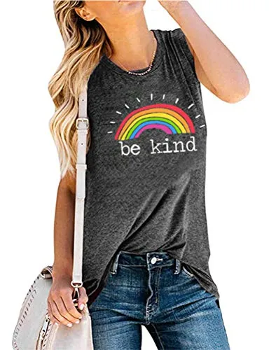 Women Be Kind Tank Top Kindness Shirt Women Graphic Shirt