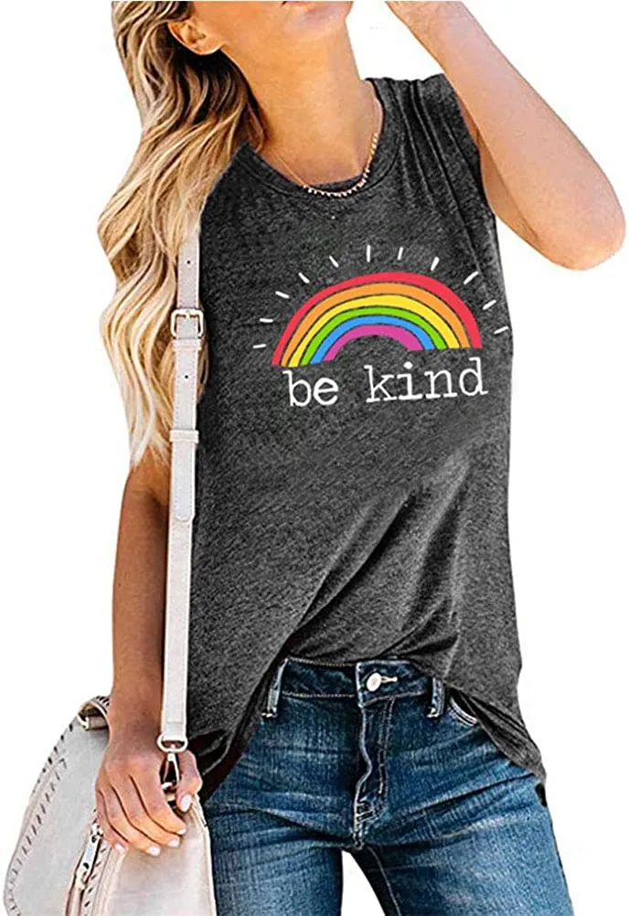 Women Be Kind Tank Top Kindness Shirt Women Graphic Shirt