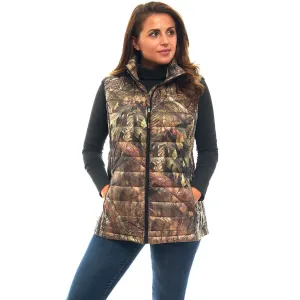 Women's Mossy Oak Down Puffer Vest Break-Up Country Camo