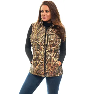 Women's Mossy Oak Down Puffer Vest Shadow Grass Blades Camo