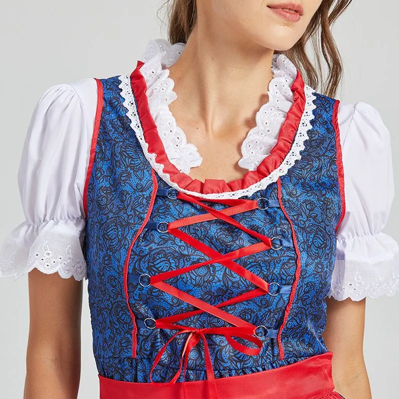 Women's Oktoberfest Dress German Dirndl Dress Costumes for Bavarian Carnival Halloween