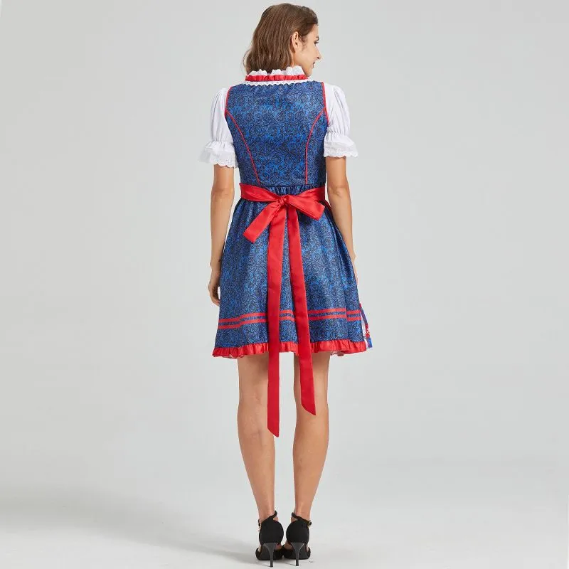 Women's Oktoberfest Dress German Dirndl Dress Costumes for Bavarian Carnival Halloween