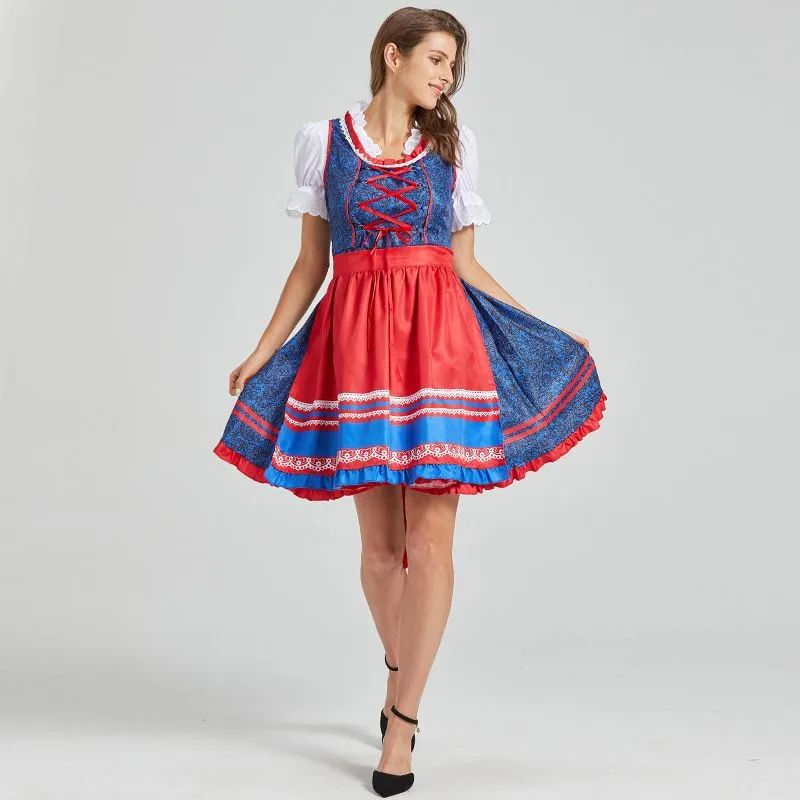 Women's Oktoberfest Dress German Dirndl Dress Costumes for Bavarian Carnival Halloween