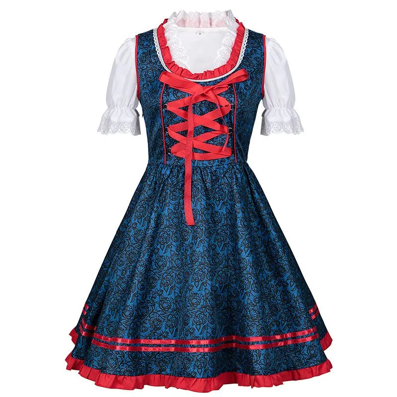 Women's Oktoberfest Dress German Dirndl Dress Costumes for Bavarian Carnival Halloween