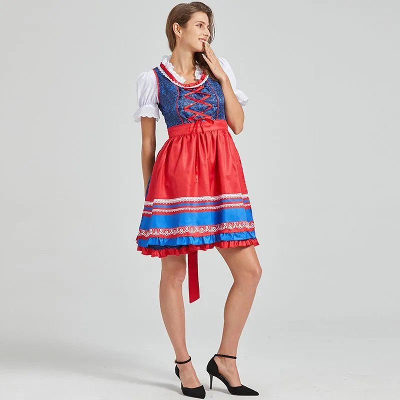 Women's Oktoberfest Dress German Dirndl Dress Costumes for Bavarian Carnival Halloween