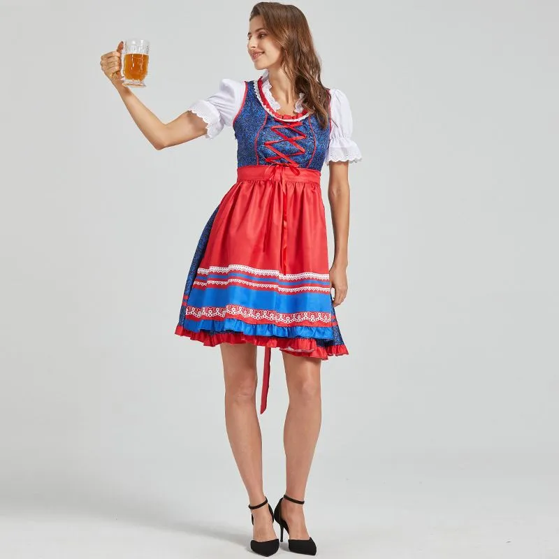 Women's Oktoberfest Dress German Dirndl Dress Costumes for Bavarian Carnival Halloween