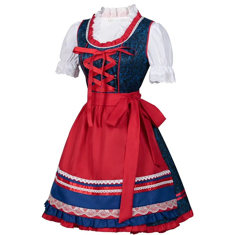 Women's Oktoberfest Dress German Dirndl Dress Costumes for Bavarian Carnival Halloween