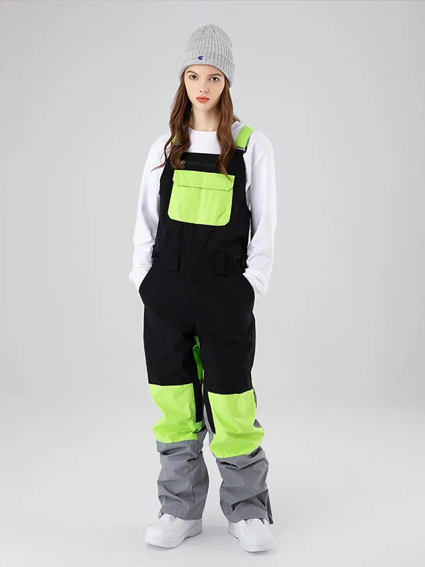 Women's Searipe Mountain Discover Colorblock Snow Pants Coverall Bibs