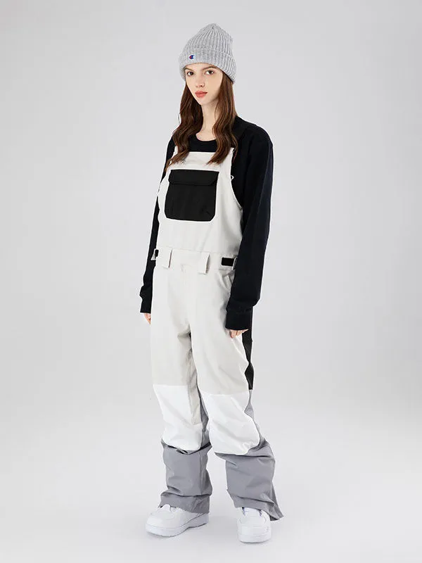 Women's Searipe Mountain Discover Colorblock Snow Pants Coverall Bibs